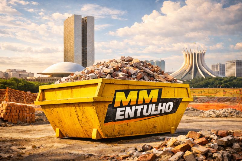 Caçambas de entulho MM Entulho prontas para aluguel em Brasília